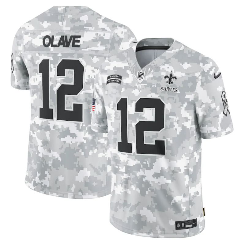 Men New Orleans Saints #12 Olave Nike Arctic Camo 2024 Salute to Service Limited NFL Jersey->green bay packers->NFL Jersey